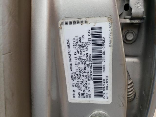 Photo 10 from auction – 2001 TOYOTA COROLLA CE with VIN 1NXBR12E91Z550106