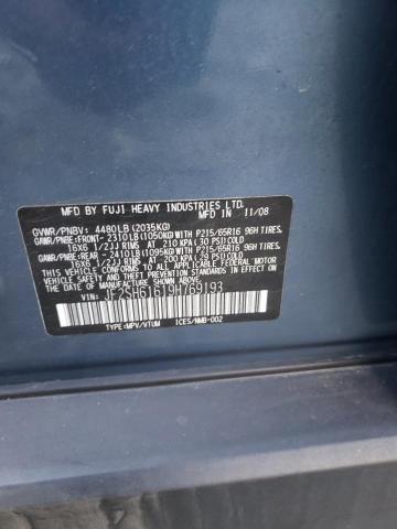 Photo 10 from auction – 2009 SUBARU FORESTER 2 with VIN JF2SH61619H769193