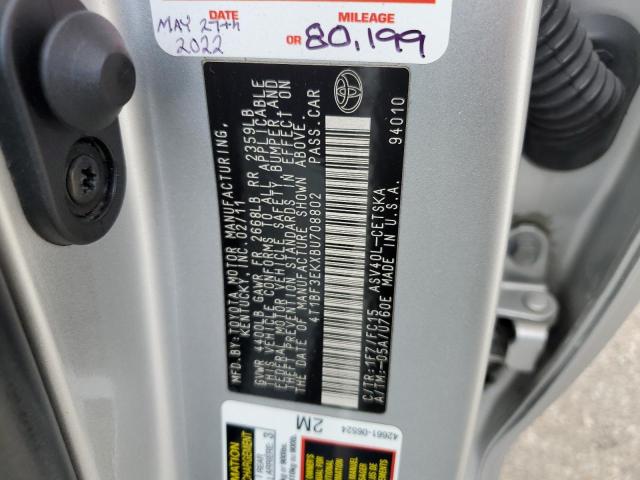 Foto 10 de la subasta – 2011 TOYOTA CAMRY BASE con VIN 4T1BF3EKXBU708802