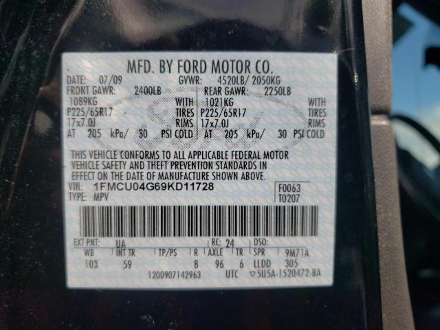 Photo 10 from auction – 2009 FORD ESCAPE LIM with VIN 1FMCU04G69KD11728