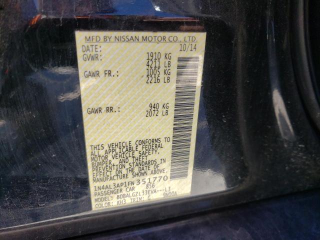 Photo 10 from auction – 2015 NISSAN ALTIMA 2.5 with VIN 1N4AL3AP1FN351770