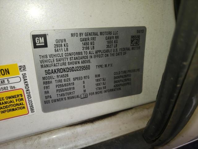 Photo 10 from auction – 2013 BUICK ENCLAVE with VIN 5GAKRDKD9DJ229560