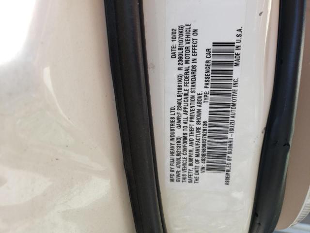 Photo 10 from auction – 2003 SUBARU LEGACY OUT with VIN 4S3BH806837626136