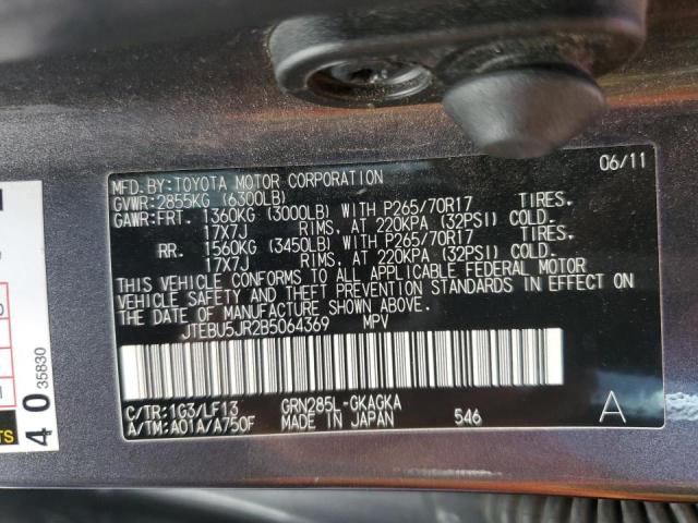 Photo 10 from auction – 2011 TOYOTA 4RUNNER SR with VIN JTEBU5JR2B5064369