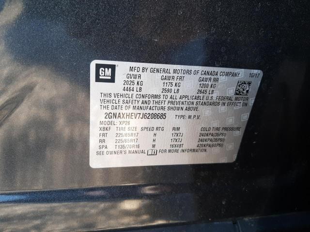 Photo 10 from auction – 2018 CHEVROLET EQUINOX LS with VIN 2GNAXHEV7J6208685
