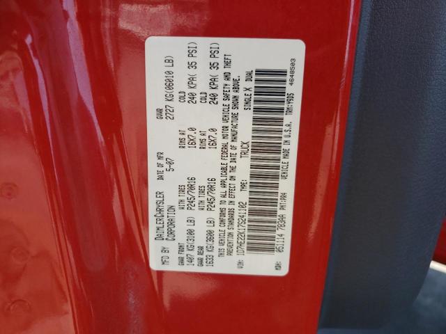 Photo 10 from auction – 2007 DODGE DAKOTA ST with VIN 1D7HE22K17S241102