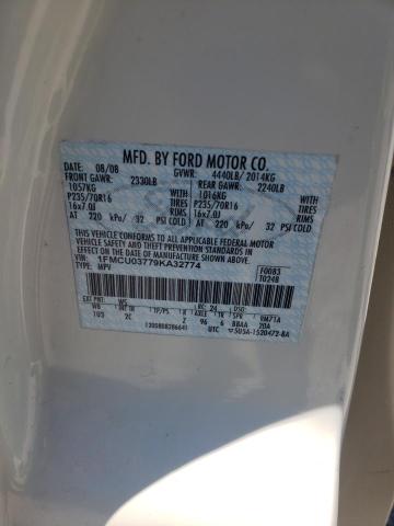 Photo 10 from auction – 2009 FORD ESCAPE XLT with VIN 1FMCU03779KA32774