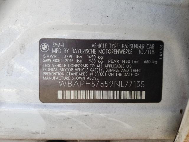 Photo 10 from auction – 2009 BMW 328 I SULE with VIN WBAPH57559NL77135