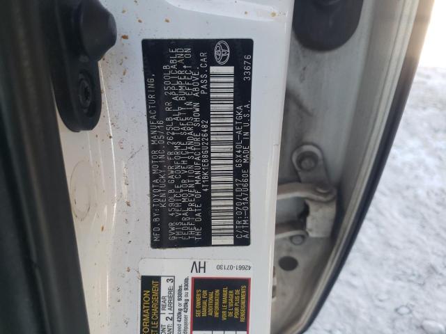 Photo 10 from auction – 2016 TOYOTA AVALON XLE with VIN 4T1BK1EB8GU226482