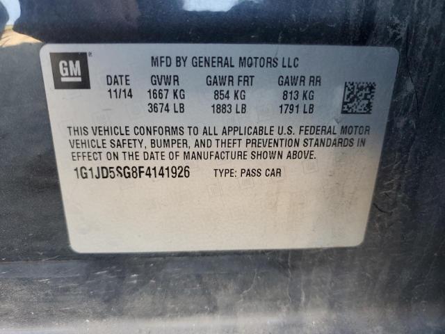 Photo 10 from auction – 2015 CHEVROLET SONIC LT with VIN 1G1JD5SG8F4141926