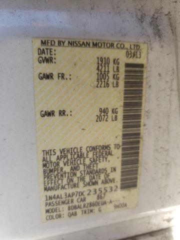 Photo 10 from auction – 2013 NISSAN ALTIMA 2.5 with VIN 1N4AL3AP7DC235532
