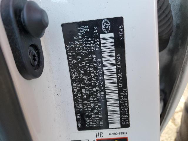 Photo 10 from auction – 2009 TOYOTA CAMRY BASE with VIN 4T4BE46K19R131858