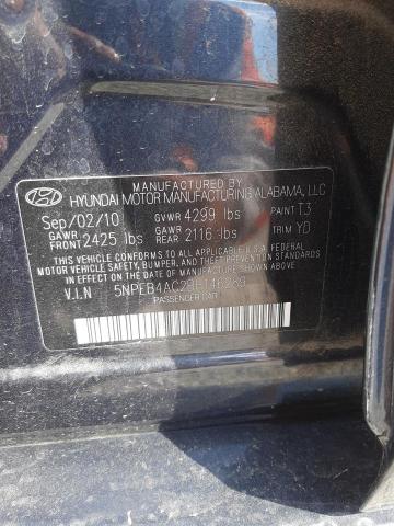 Photo 10 from auction – 2011 HYUNDAI SONATA GLS with VIN 5NPEB4AC2BH146289