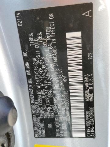 Photo 10 from auction – 2014 TOYOTA HIGHLANDER with VIN 5TDZARFH7ES005545