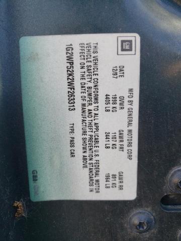 Photo 10 from auction – 1998 PONTIAC GRAND PRIX with VIN 1G2WP52K2WF263313