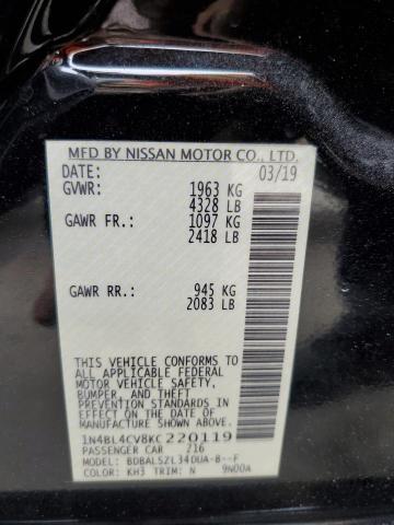 Photo 10 from auction – 2019 NISSAN ALTIMA SR with VIN 1N4BL4CV8KC220119