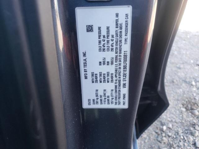 Photo 10 from auction – 2020 TESLA MODEL 3 with VIN 5YJ3E1EB8LF800811