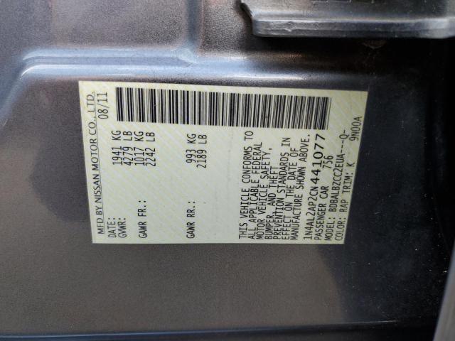 Photo 10 from auction – 2012 NISSAN ALTIMA BAS with VIN 1N4AL2AP2CN441077