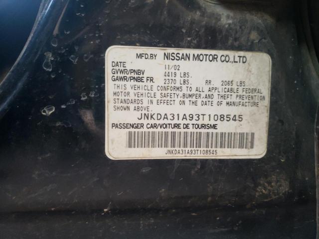 Photo 10 from auction – 2003 INFINITI I35 with VIN JNKDA31A93T108545