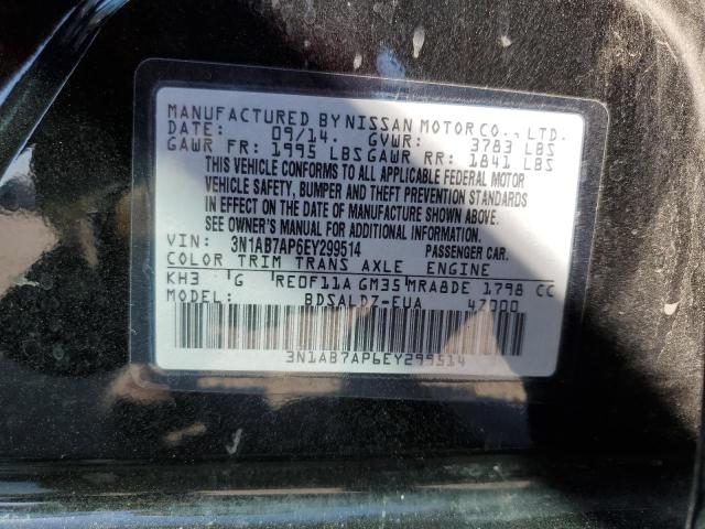 Photo 10 from auction – 2014 NISSAN SENTRA S with VIN 3N1AB7AP6EY299514