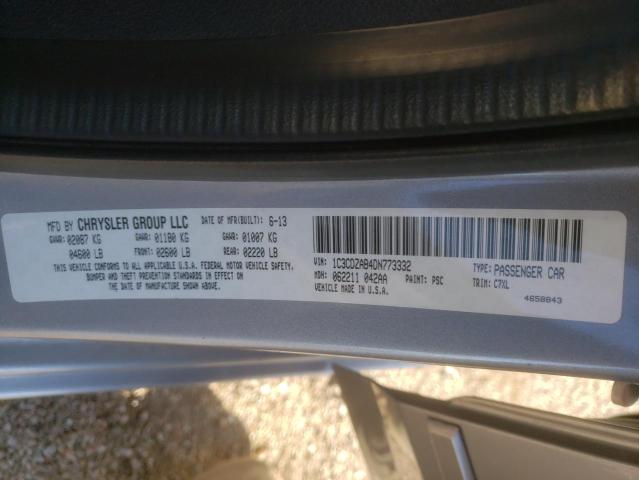 Photo 10 from auction – 2013 DODGE AVENGER SE with VIN 1C3CDZAB4DN773332