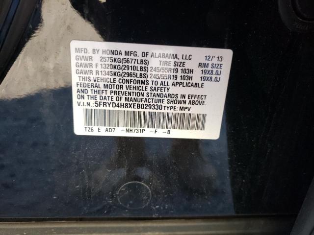 Photo 10 from auction – 2014 ACURA MDX ADVANC with VIN 5FRYD4H8XEB029330