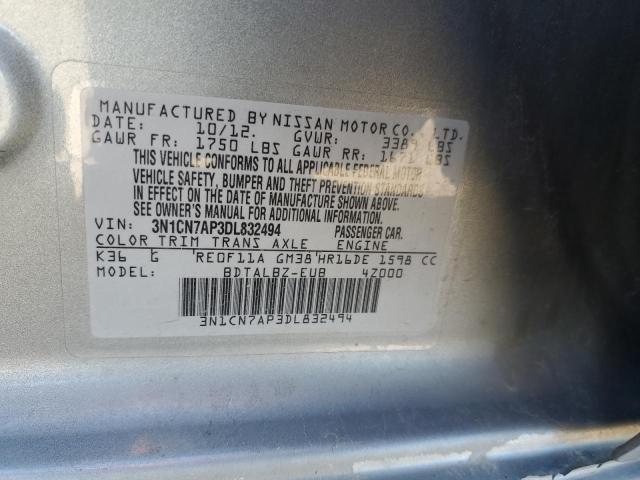 Photo 10 from auction – 2013 NISSAN VERSA S with VIN 3N1CN7AP3DL832494