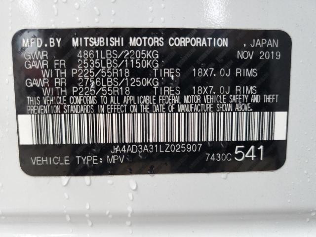 Photo 10 from auction – 2020 MITSUBISHI OUTLANDER with VIN JA4AD3A31LZ025907