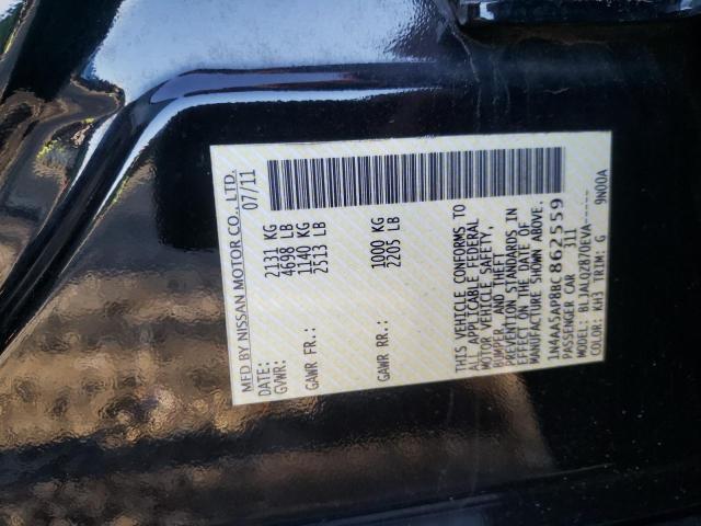 Photo 10 from auction – 2011 NISSAN MAXIMA S with VIN 1N4AA5AP8BC862559