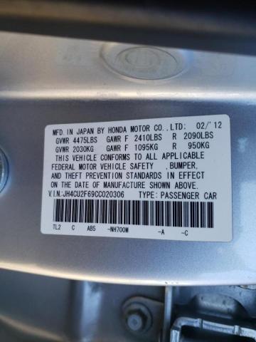 Photo 10 from auction – 2012 ACURA TSX TECH with VIN JH4CU2F69CC020306