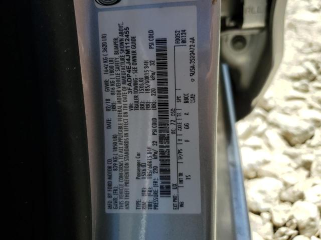 Photo 10 from auction – 2018 FORD FIESTA SE with VIN 3FADP4EJ4JM112455