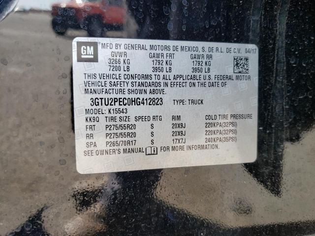 Photo 10 from auction – 2017 GMC SIERRA K15 with VIN 3GTU2PEC0HG412823