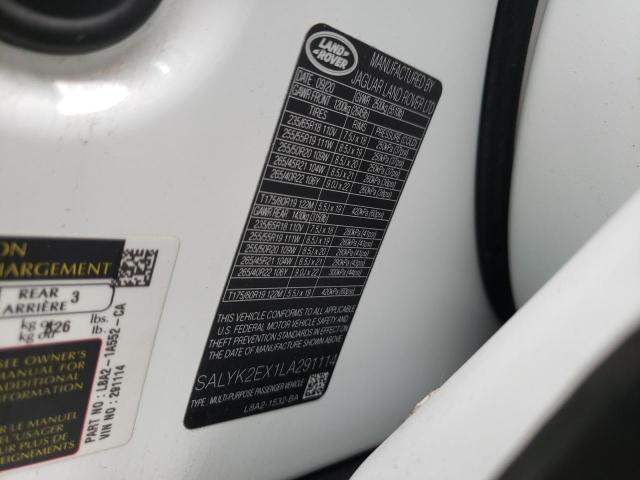 Photo 10 from auction – 2020 LAND ROVER RANGE ROVE with VIN SALYK2EX1LA291114
