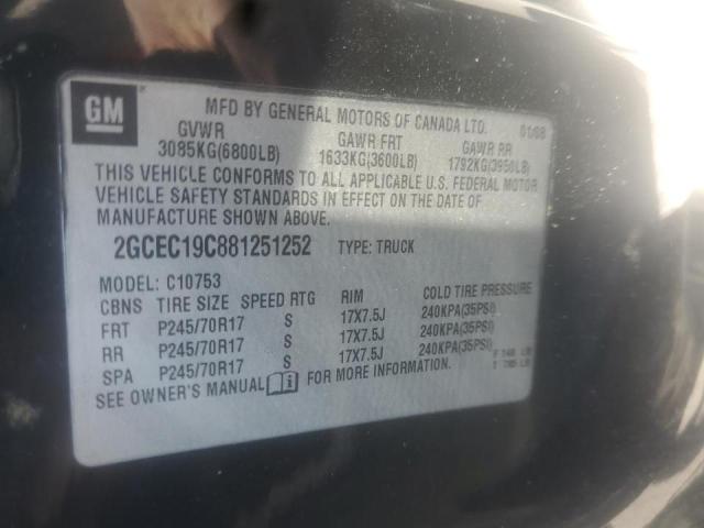 Photo 10 from auction – 2008 CHEVROLET SILVERADO with VIN 2GCEC19C881251252