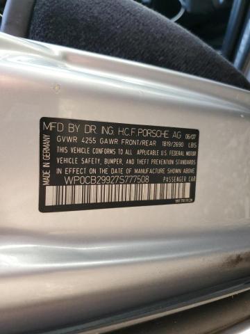 Photo 10 from auction – 2007 PORSCHE 911 CARRER with VIN WP0CB29927S777508