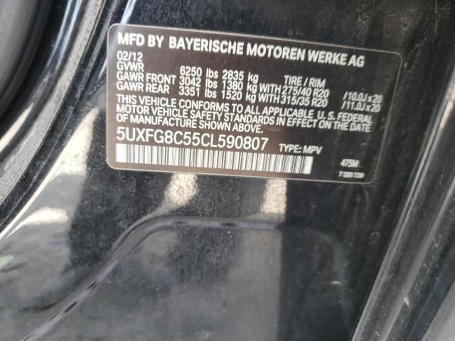 Photo 10 from auction – 2012 BMW X6 XDRIVE5 with VIN 5UXFG8C55CL590807