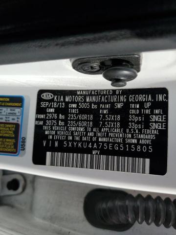 Photo 10 from auction – 2014 KIA SORENTO EX with VIN 5XYKU4A75EG515805