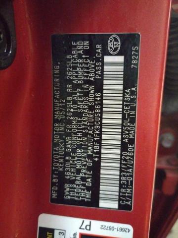 Photo 10 from auction – 2012 TOYOTA CAMRY BASE with VIN 4T1BF1FK9CU586146