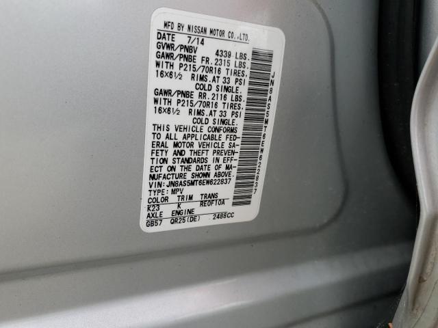 Photo 10 from auction – 2014 NISSAN ROGUE SELE with VIN JN8AS5MT6EW622837
