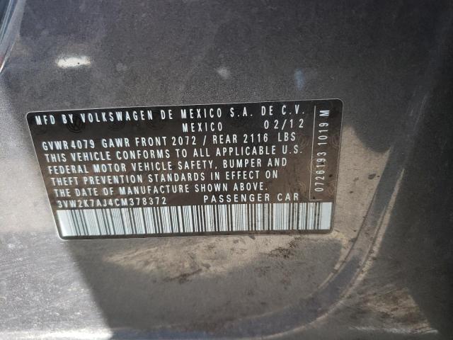 Zdjęcie 10 z aukcji – 2012 VOLKSWAGEN JETTA BASE z VIN 3VW2K7AJ4CM378372