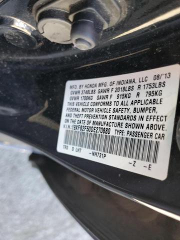 Photo 10 from auction – 2013 HONDA CIVIC LX with VIN 19XFB2F50DE270880