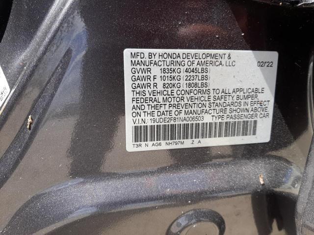 Photo 10 from auction – 2022 ACURA ILX PREMIU with VIN 19UDE2F81NA006503
