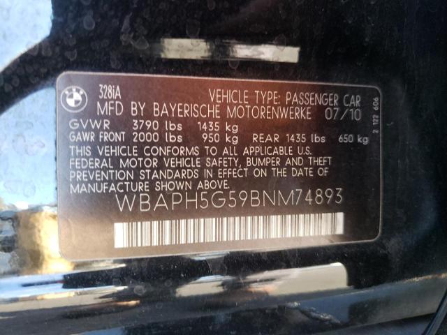 Photo 10 from auction – 2011 BMW 328 I SULE with VIN WBAPH5G59BNM74893