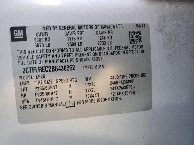 Photo 10 from auction – 2011 GMC TERRAIN SL with VIN 2CTFLREC2B6430362