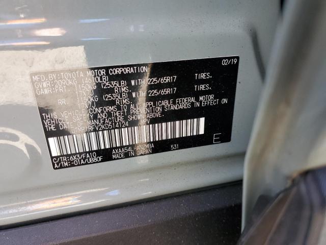 Photo 10 from auction – 2019 TOYOTA RAV4 XLE with VIN JTMP1RFV2KD514124