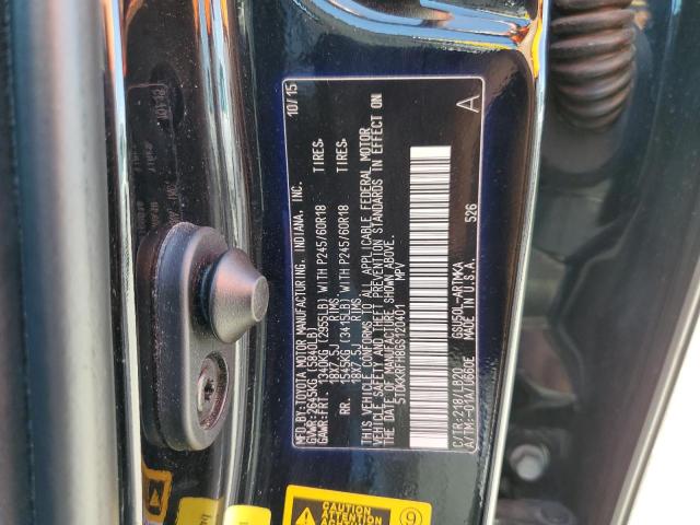 Photo 10 from auction – 2016 TOYOTA HIGHLANDER with VIN 5TDKKRFH8GS120401