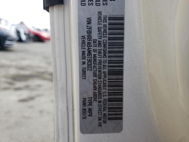 Photo 10 from auction – 2021 RAM PROMASTER with VIN ZFBHRFAB4M6T91302