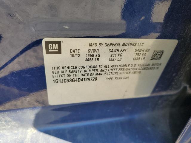 Photo 10 from auction – 2013 CHEVROLET SONIC LT with VIN 1G1JC6SG4D4129729