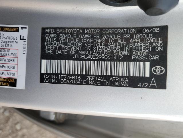 Photo 10 from auction – 2009 TOYOTA COROLLA BA with VIN JTDBL40E299061412