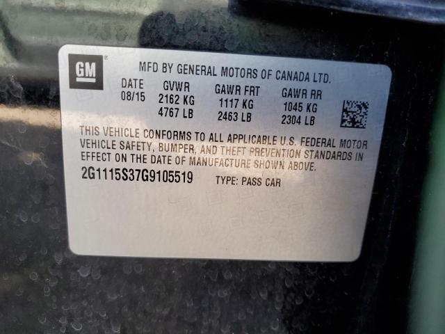 Photo 10 from auction – 2016 CHEVROLET IMPALA LT with VIN 2G1115S37G9105519